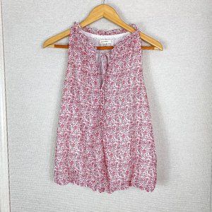 Max studio pink and white floral tank top!
